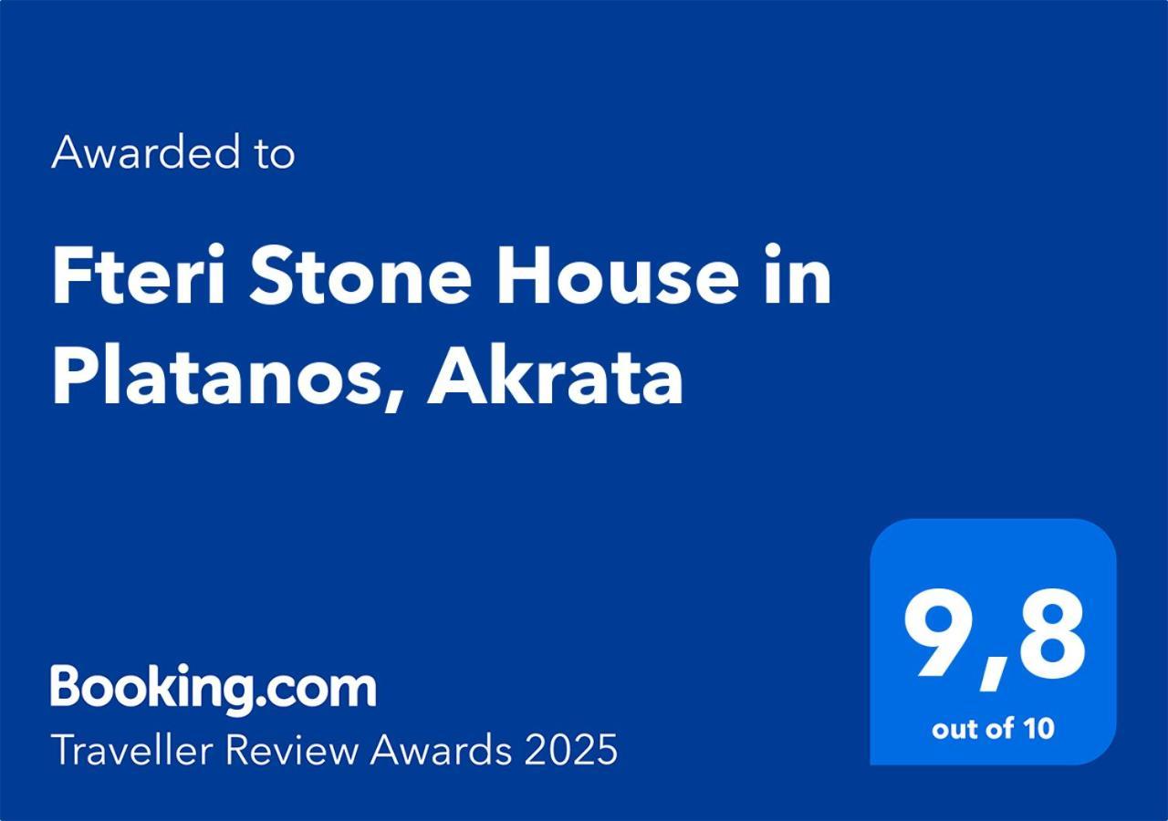 Fteri Stone House In Platanos, Akrata Apartman Kültér fotó